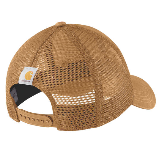 Carhartt Men's Canvas Mesh-Back Logo Cap Carhartt Brown/Oiled Walnut 101195-B75