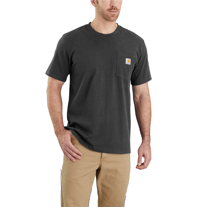 Carhartt Mens' Relaxed Fit Heavyweight Short-Sleeve Pocket T-Shirt Carbon Heather 103296-CRH