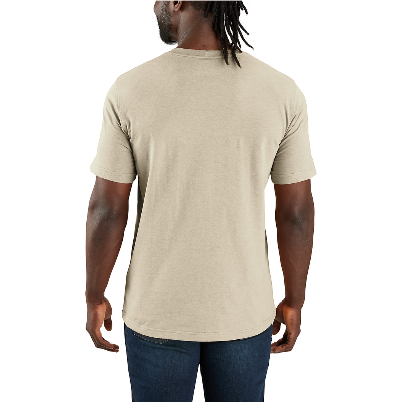 Load image into Gallery viewer, Carhartt Mens&#39; Relaxed Fit Lightweight Short-Sleeve Logo Graphic T-Shirt Oat Milk 107046-A16
