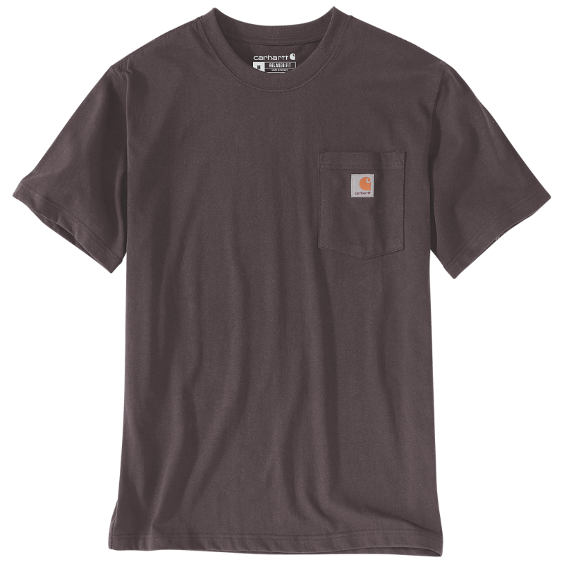 Load image into Gallery viewer, Carhartt Mens&#39; Relaxed Fit Heavyweight Short-Sleeve Pocket T-Shirt Dark Sepia 103296-BB3

