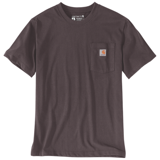 Carhartt Mens' Relaxed Fit Heavyweight Short-Sleeve Pocket T-Shirt Dark Sepia 103296-BB3