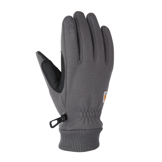 Carhartt Men's Wind Fighter® Thermal-Lined Fleece Touch-Sensitive Knit Cuff Gloves Carbon Heather A622-CBNHTR