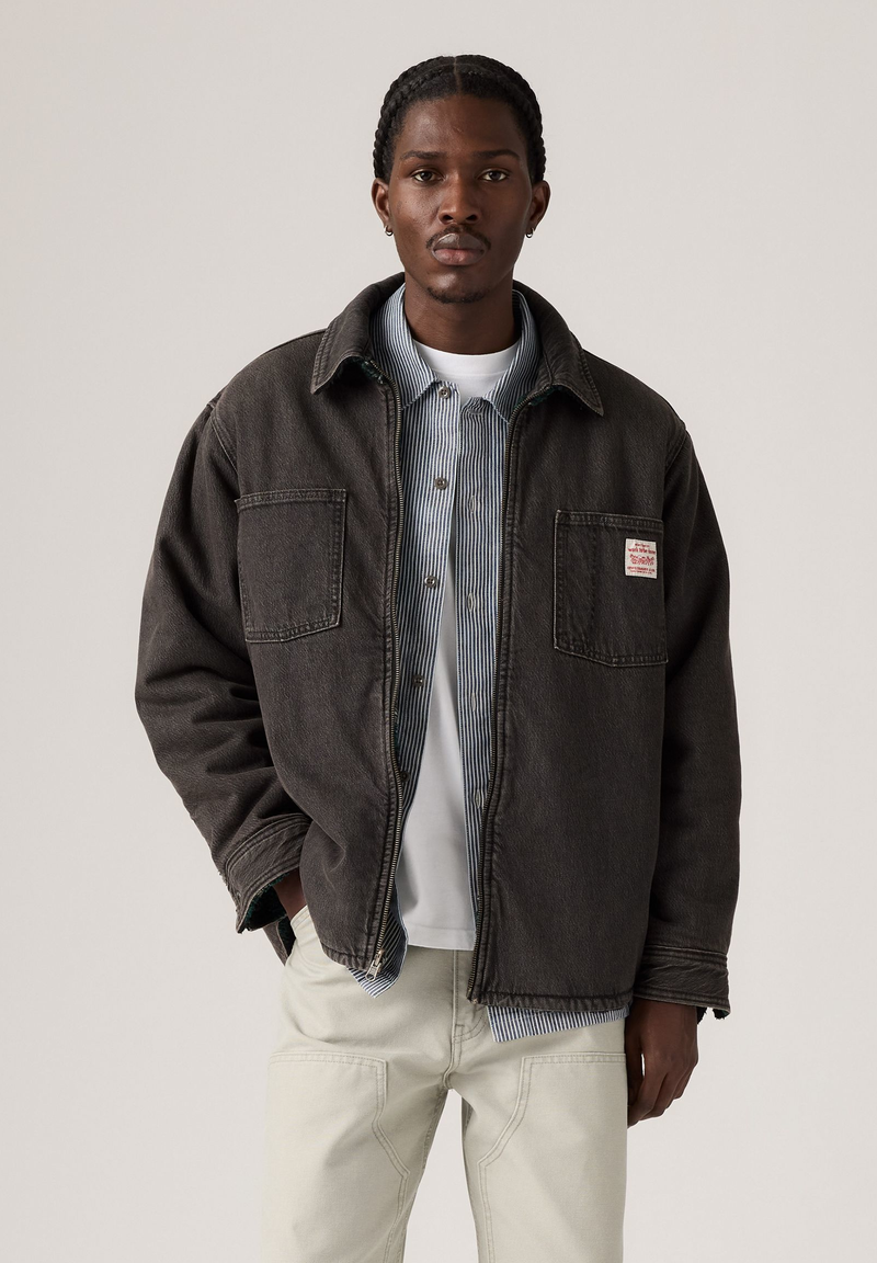 Load image into Gallery viewer, Levi&#39;s Men&#39;s Reversible Shacket Late Night Grind Black 003B1-0001
