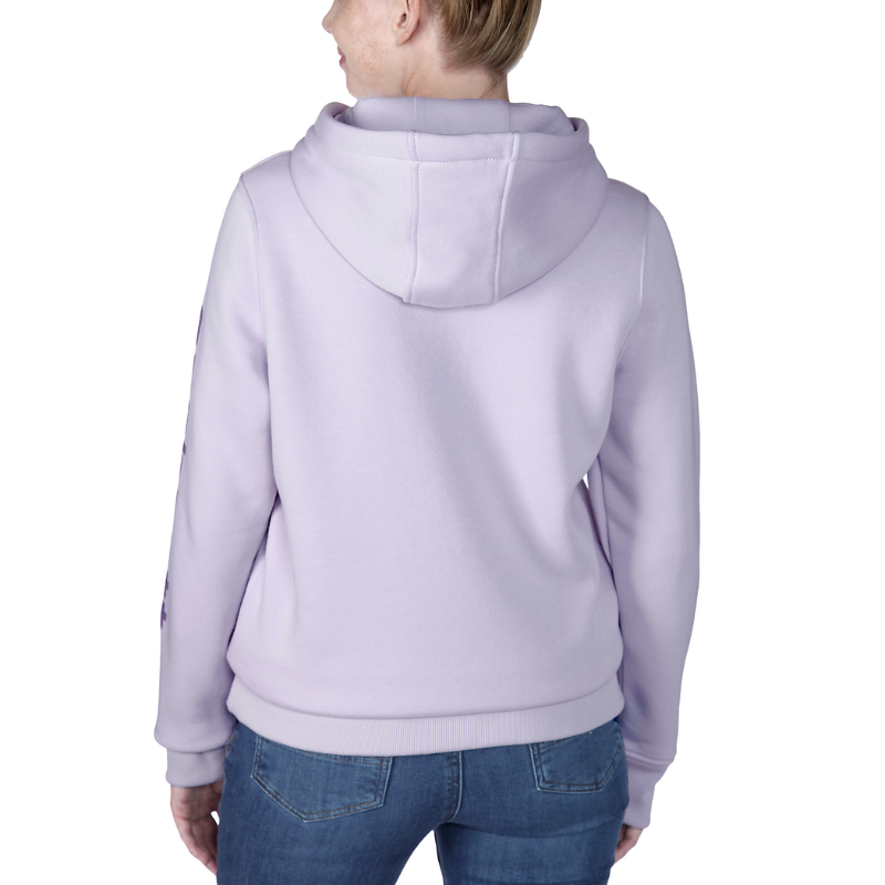 Load image into Gallery viewer, Carhartt Women's Relaxed Fit Midweight Logo Sleeve Hoodie Lilac Haze 102791-V62
