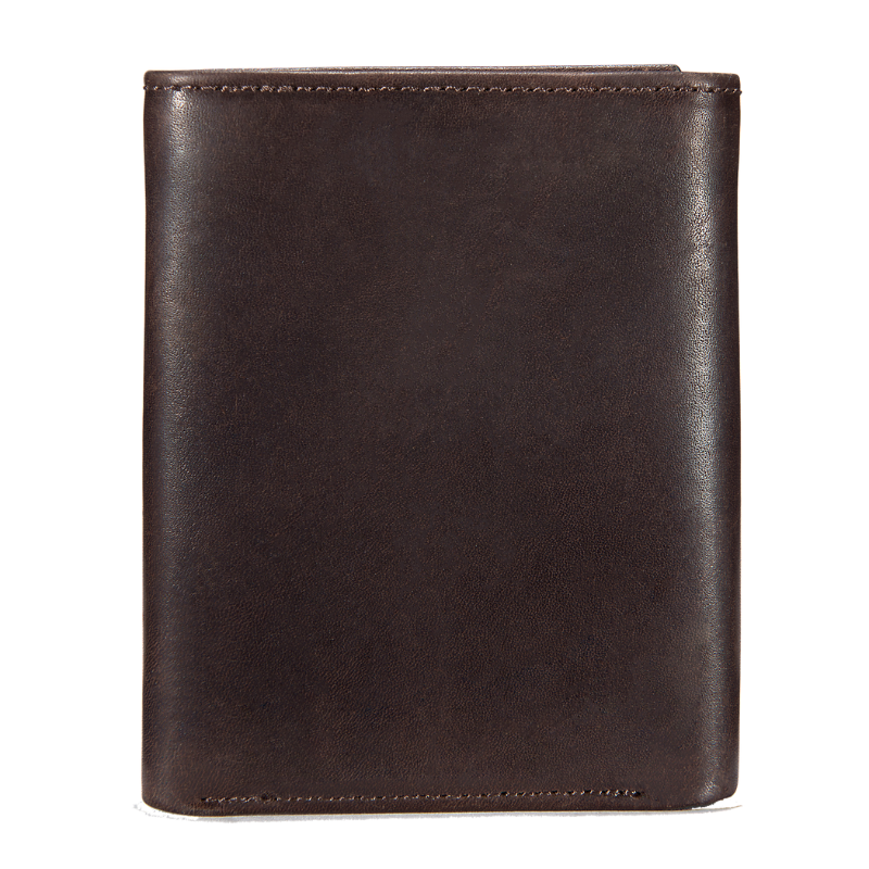 Load image into Gallery viewer, Carhartt Mens&#39; Oil Tan Leather Trifold Wallet Dark Brown 800662-201
