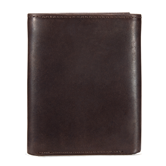 Carhartt Mens' Oil Tan Leather Trifold Wallet Dark Brown 800662-201
