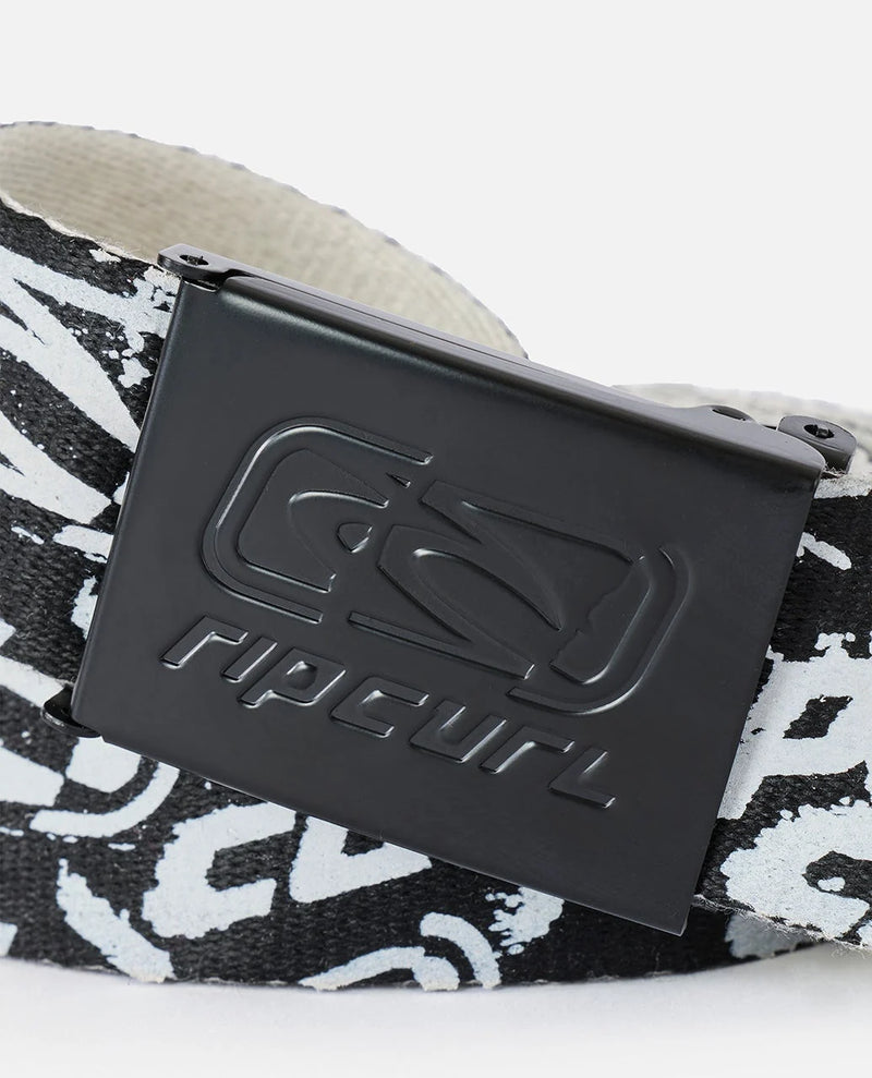 Load image into Gallery viewer, Rip Curl Unisex Archive Revo Webbing Belt Black/White 005MBE-0431
