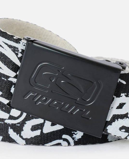 Rip Curl Unisex Archive Revo Webbing Belt Black/White 005MBE-0431