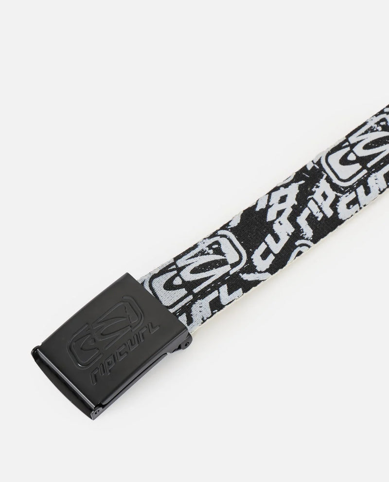 Load image into Gallery viewer, Rip Curl Unisex Archive Revo Webbing Belt Black/White 005MBE-0431
