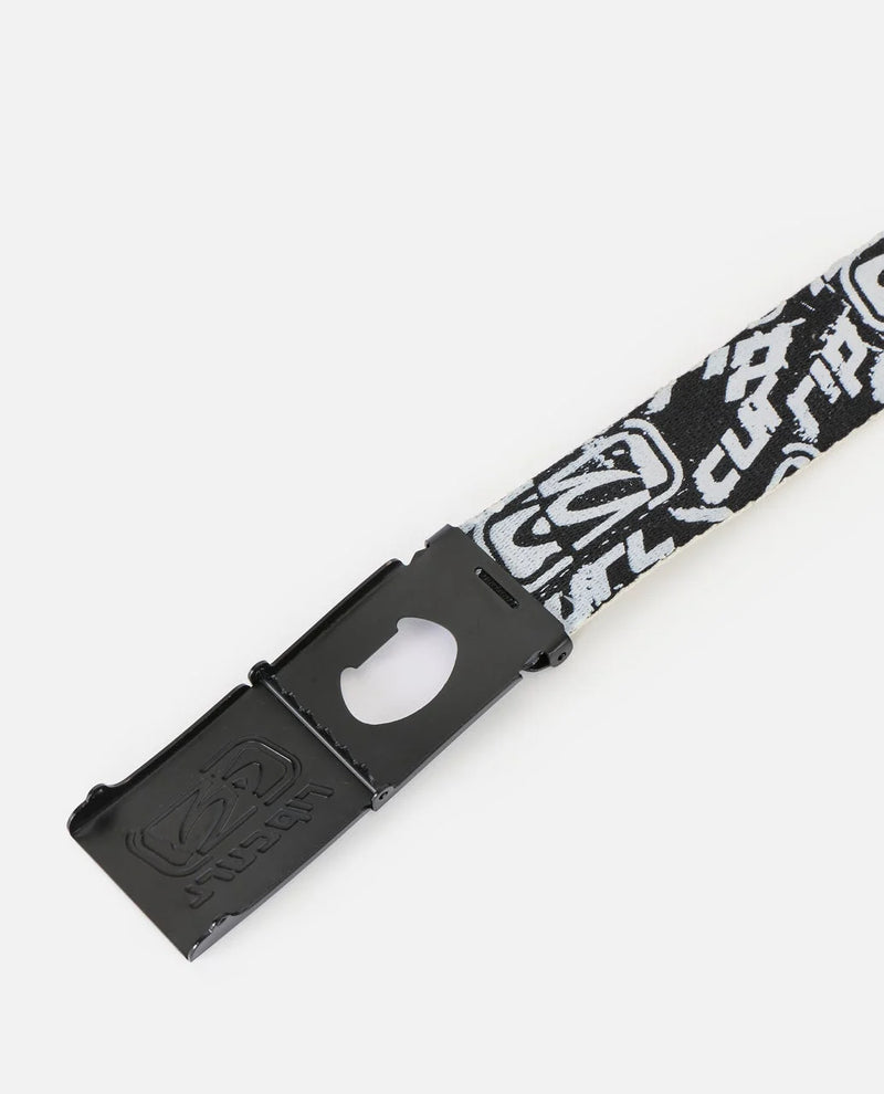 Load image into Gallery viewer, Rip Curl Unisex Archive Revo Webbing Belt Black/White 005MBE-0431
