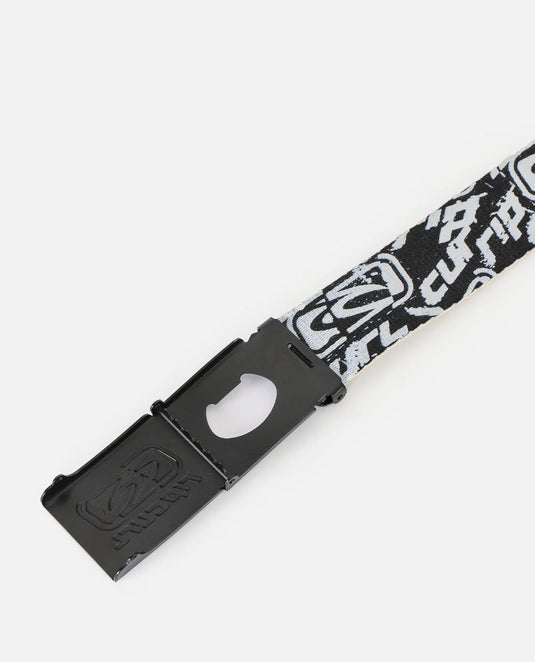 Rip Curl Unisex Archive Revo Webbing Belt Black/White 005MBE-0431