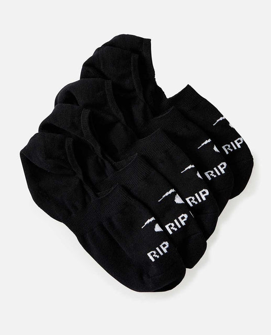 Rip Curl Men's Invisible Sock 5 Pack Black 005MSO-0090