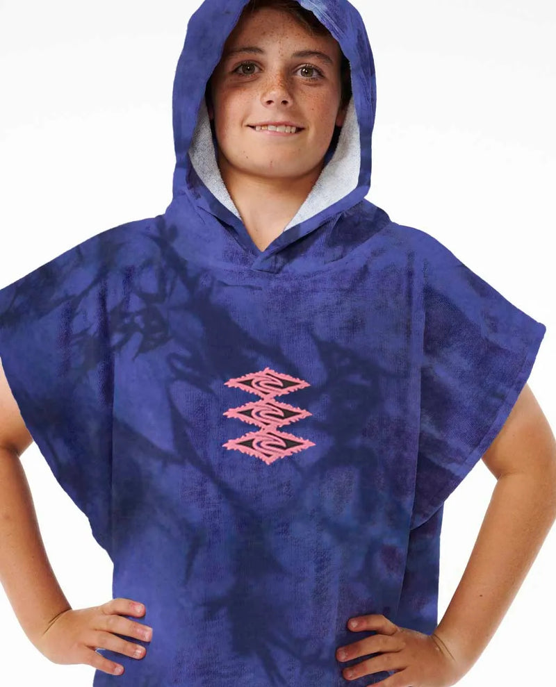 Load image into Gallery viewer, Rip Curl Kid&#39;s Printed Hooded Poncho Wild Berry 008BTO-2140
