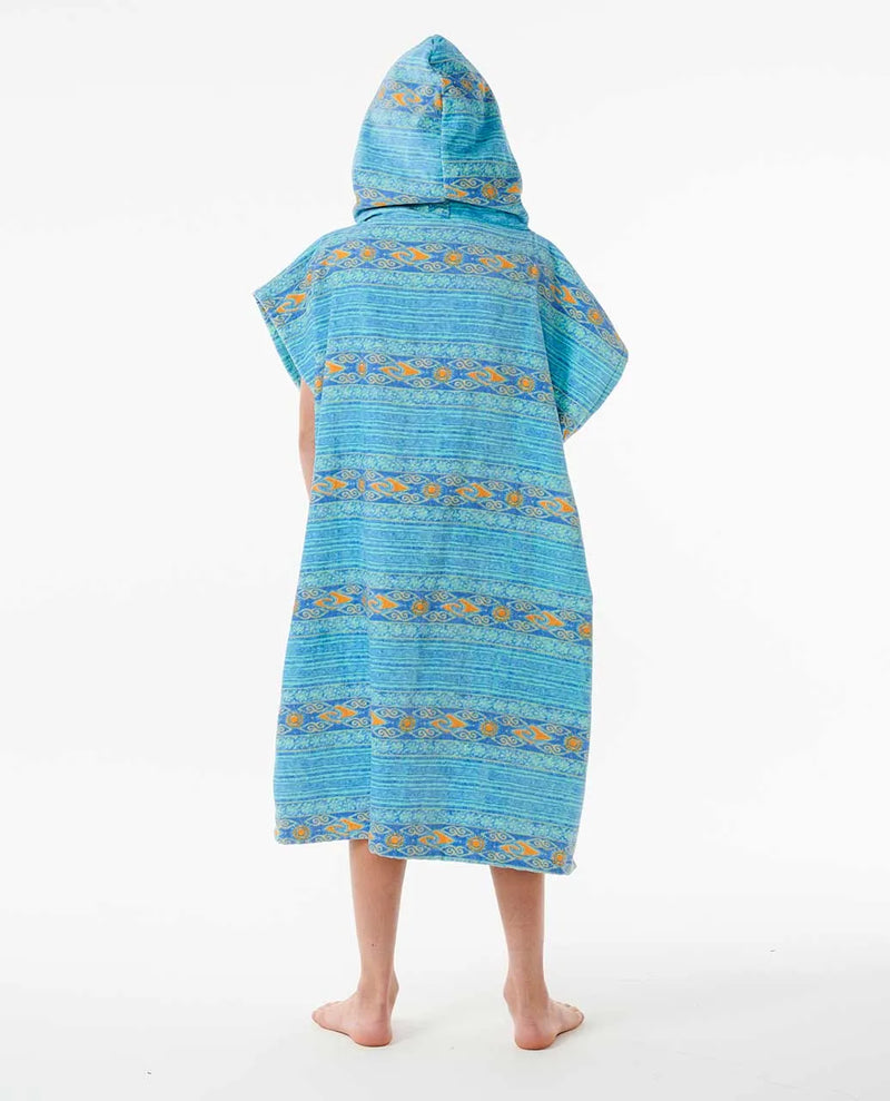 Load image into Gallery viewer, Rip Curl Kid&#39;s Mixed Hooded Poncho Light Aqua 008BTO-8089
