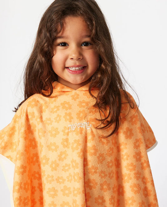 Rip Curl Kid's Mixed Hooded Towel Poncho Mango 009JTO-3382