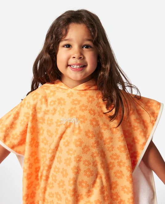 Rip Curl Kid's Mixed Hooded Towel Poncho Mango 009JTO-3382