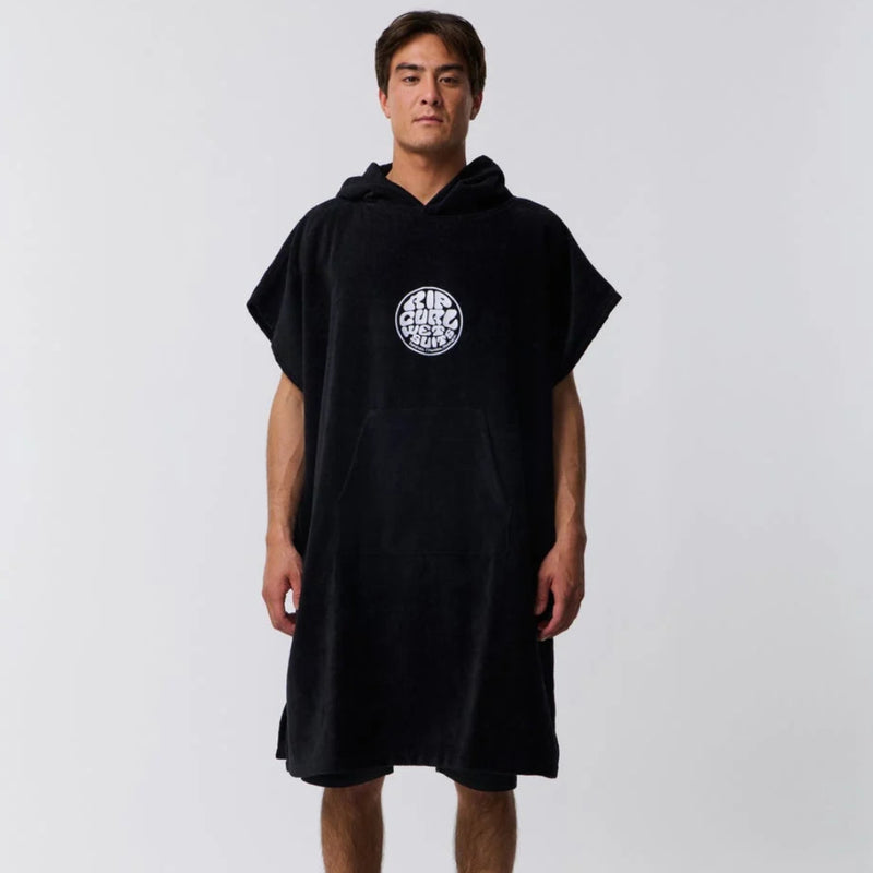 Load image into Gallery viewer, Rip Curl Unisex Logo Hooded Towel Poncho Black 00GMTO-0090
