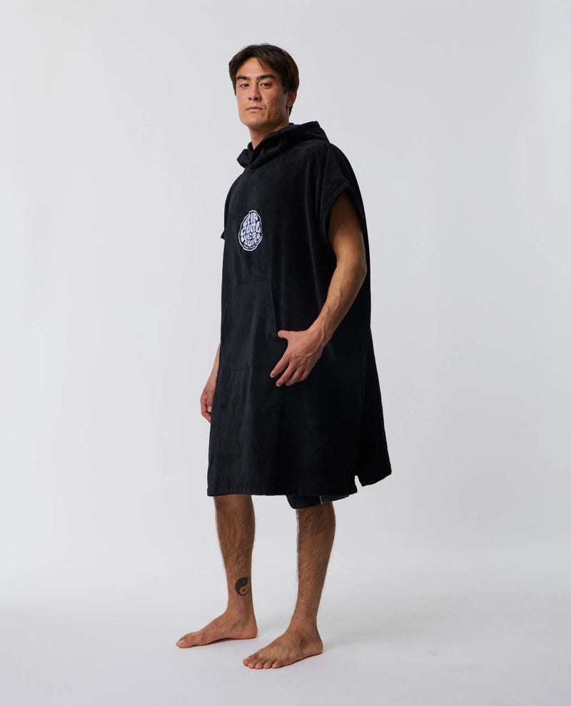 Load image into Gallery viewer, Rip Curl Unisex Logo Hooded Towel Poncho Black 00GMTO-0090
