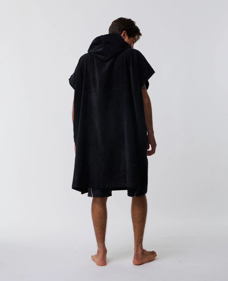 Load image into Gallery viewer, Rip Curl Unisex Logo Hooded Towel Poncho Black 00GMTO-0090
