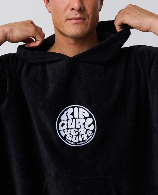 Rip Curl Unisex Logo Hooded Towel Poncho Black 00GMTO-0090