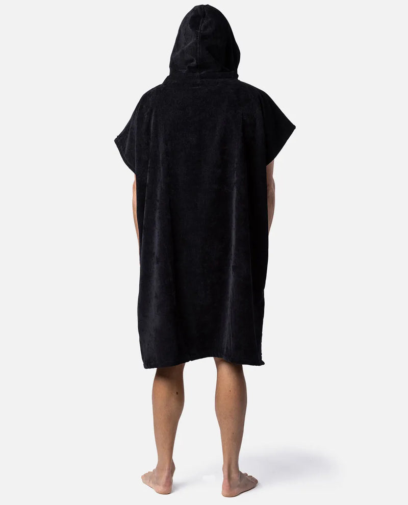 Load image into Gallery viewer, Rip Curl Men&#39;s Logo Hooded Towel Poncho Black 00GMTO-0090
