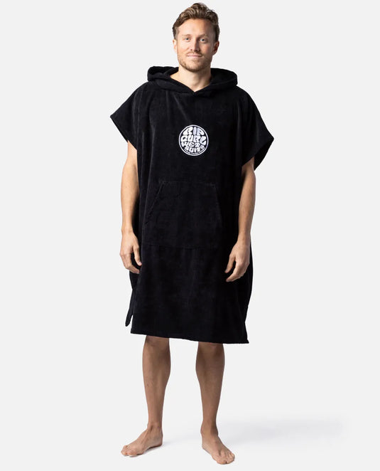 Rip Curl Men's Logo Hooded Towel Poncho Black 00GMTO-0090