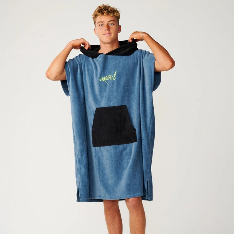 Load image into Gallery viewer, Rip Curl Unisex Logo Hooded Towel Poncho Bluefin 00GMTO-2361
