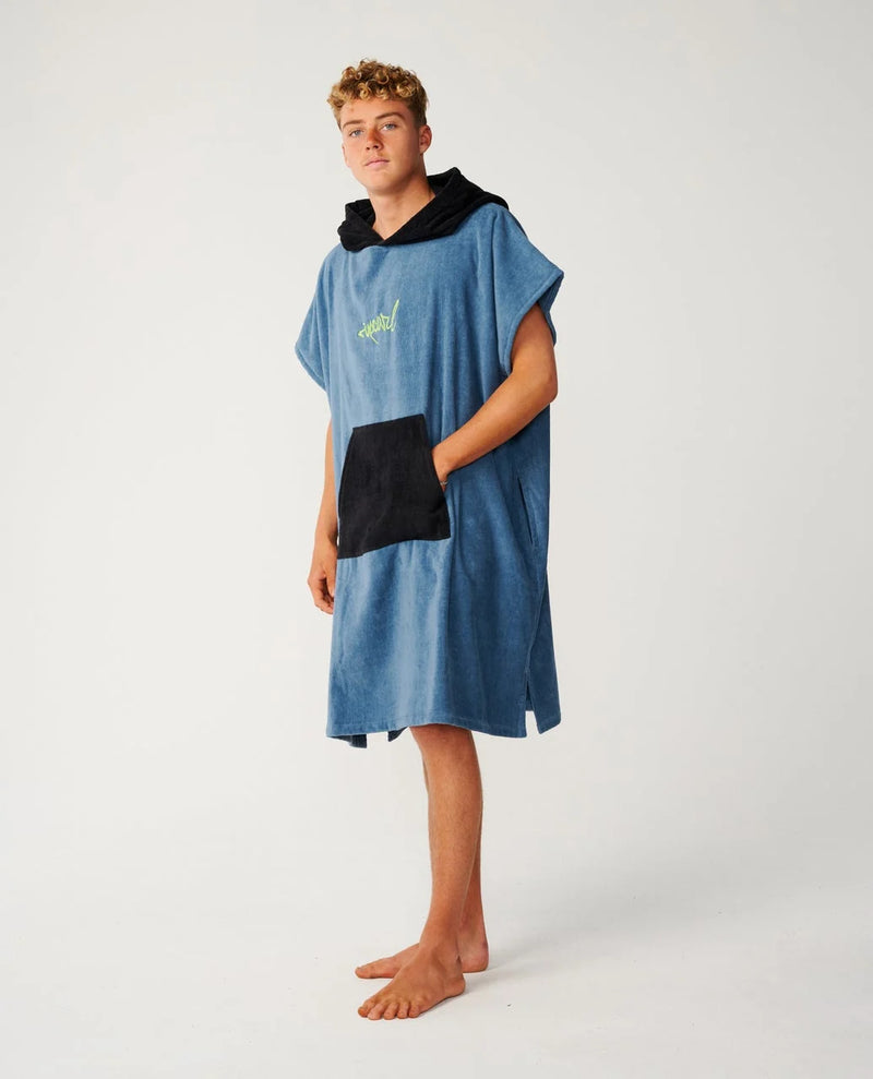Load image into Gallery viewer, Rip Curl Unisex Logo Hooded Towel Poncho Bluefin 00GMTO-2361
