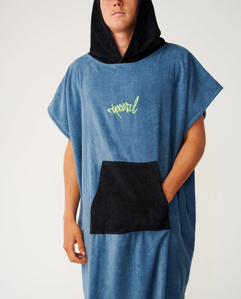 Load image into Gallery viewer, Rip Curl Unisex Logo Hooded Towel Poncho Bluefin 00GMTO-2361
