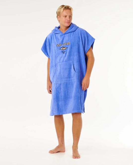 Rip Curl Unisex Logo Hooded Towel Poncho 104cm Blue Haze 00GMTO_4379