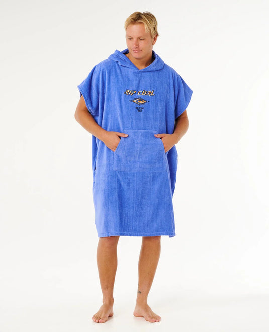 Rip Curl Unisex Logo Hooded Towel Poncho 104cm Blue Haze 00GMTO_4379
