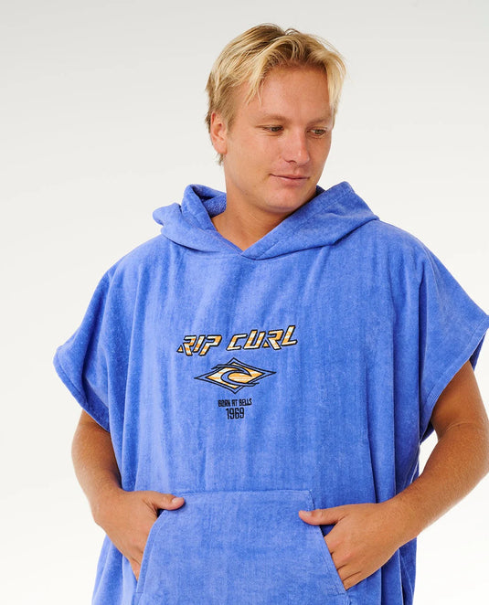 Rip Curl Unisex Logo Hooded Towel Poncho 104cm Blue Haze 00GMTO_4379