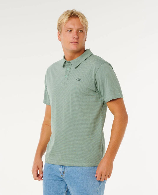 Rip Curl Men's Easy As Polo T-Shirt Aloe 00HMPO_3237
