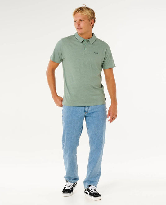 Rip Curl Men's Easy As Polo T-Shirt Aloe 00HMPO_3237
