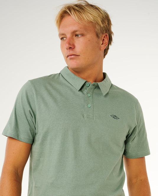 Rip Curl Men's Easy As Polo T-Shirt Aloe 00HMPO_3237