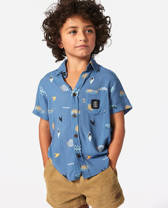 Rip Curl Kid's Grom Energy Shirt Vintage Navy (1-8 Years) 00LTSH-9435