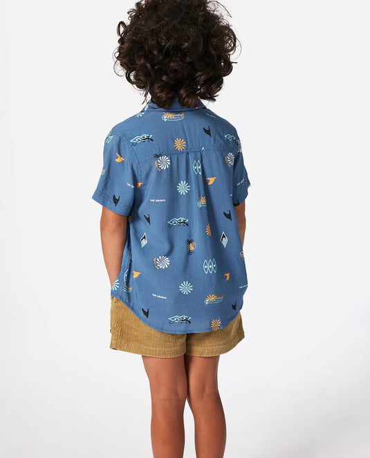 Rip Curl Kid's Grom Energy Shirt Vintage Navy (1-8 Years) 00LTSH-9435