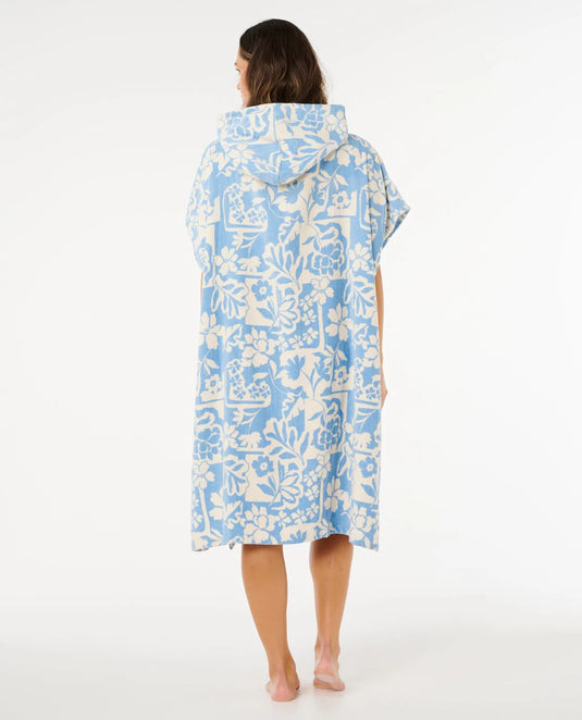 Rip Curl Women's Mixed Hooded Towel Poncho 104cm Blissful Blue 00VWTO_2828
