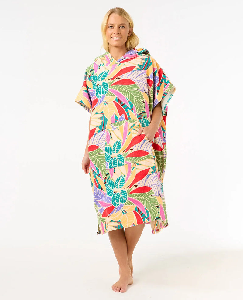 Load image into Gallery viewer, Rip Curl Women&#39;s Mixed Hooded Poncho Dark Chocolate 00VWTO-3020
