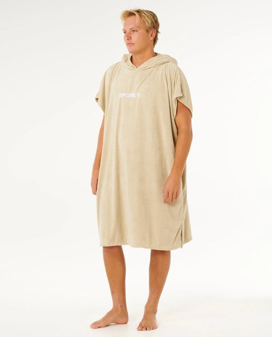 Rip Curl Unisex Brand Hooded Towel Poncho 180 - 65cm Khaki 00ZMTO_0064