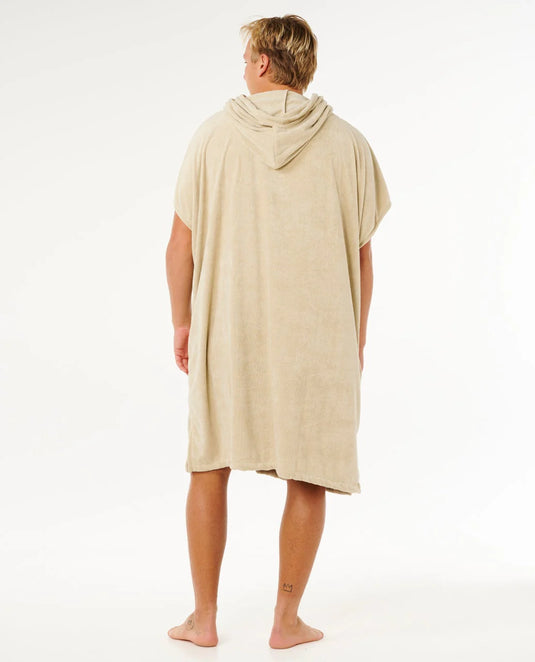 Rip Curl Unisex Brand Hooded Towel Poncho 180 - 65cm Khaki 00ZMTO_0064