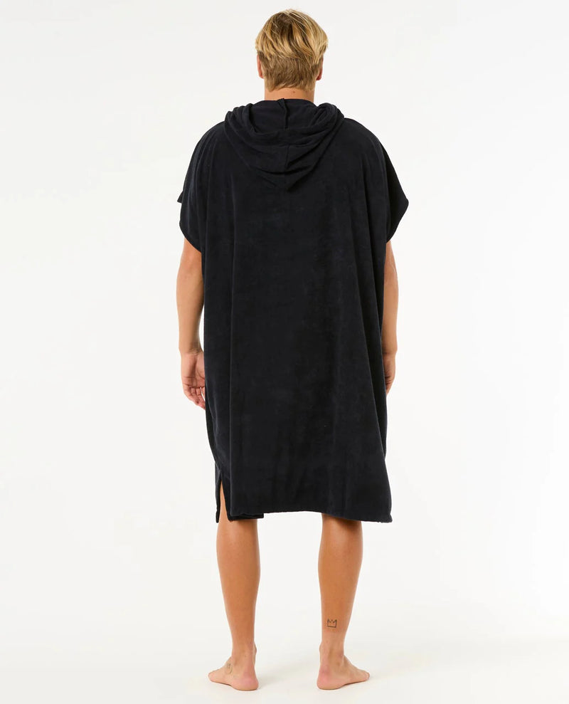 Load image into Gallery viewer, Rip Curl Unisex Brand Hooded Towel Poncho 180 - 65cm Black/Grey 00ZMTO_0097
