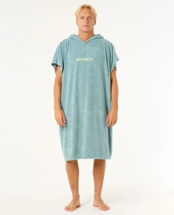 Rip Curl Men's Brand Hooded Poncho Blue Lagoon 00ZMTO-3038