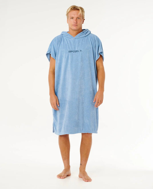 Rip Curl Unisex Brand Hooded Towel Poncho 180 - 65cm Faded Denim 00ZMTO_4737