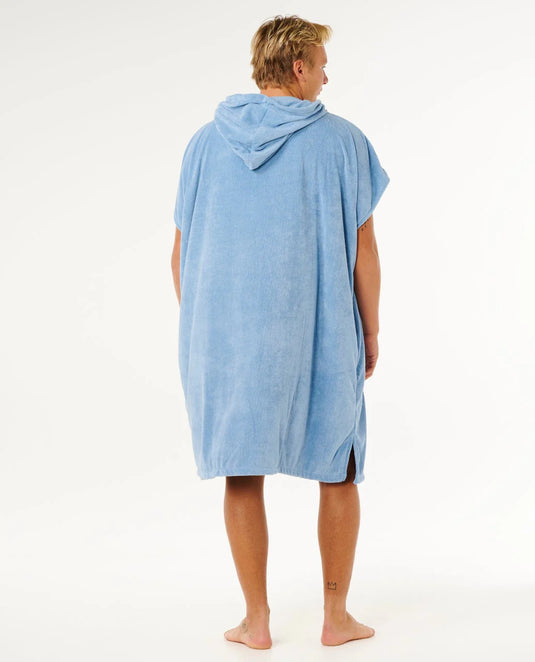 Rip Curl Unisex Brand Hooded Towel Poncho 180 - 65cm Faded Denim 00ZMTO_4737