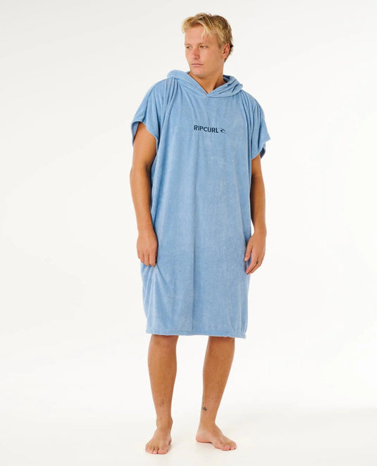 Rip Curl Unisex Brand Hooded Towel Poncho 180 - 65cm Faded Denim 00ZMTO_4737
