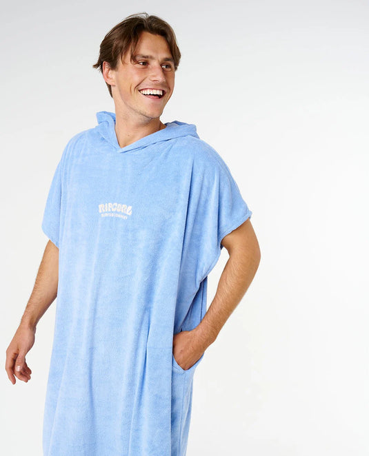 Rip Curl Unisex Classic Surf Hooded Towel Poncho 104cm Blue 00ZWTO_0070