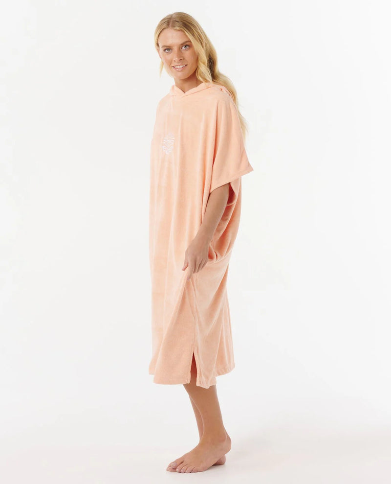Load image into Gallery viewer, Rip Curl Women's Classic Surf Hooded Towel Poncho 104cm Bright Peach 00ZWTO_2116
