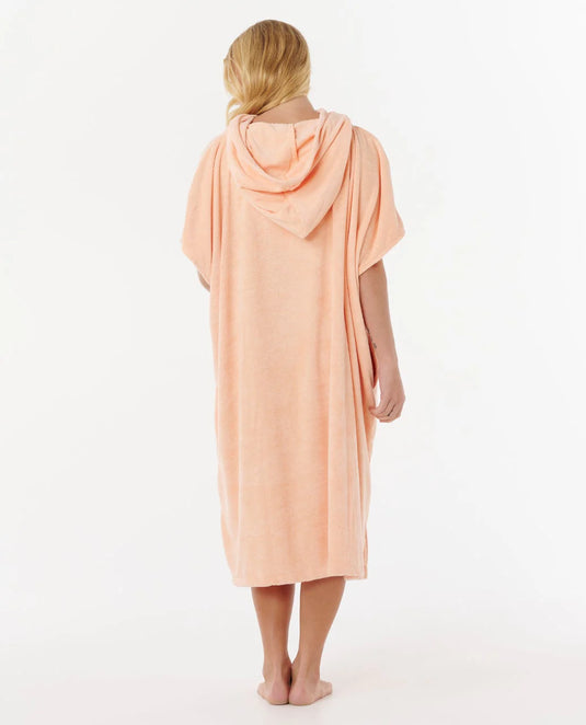 Rip Curl Women's Classic Surf Hooded Towel Poncho 104cm Bright Peach 00ZWTO_2116