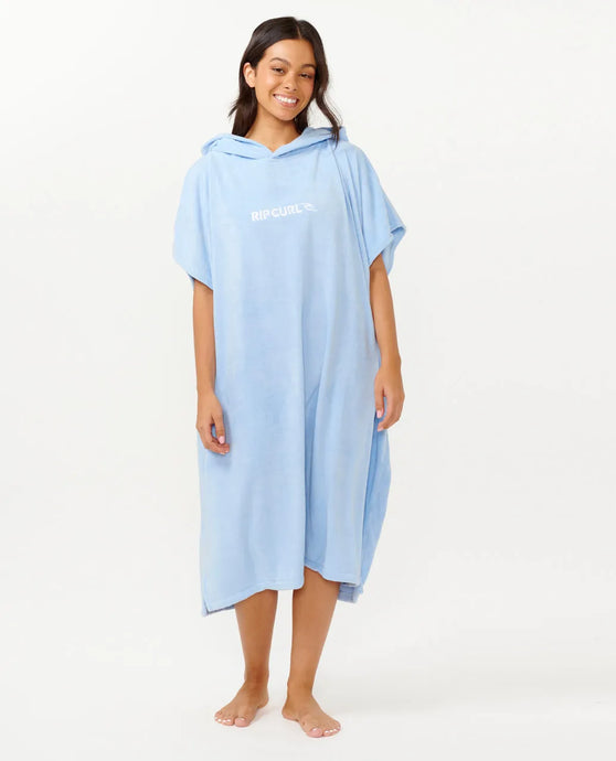 Rip Curl Women's Classic Surf Hooded Poncho Mid Blue 00ZWTO-8962